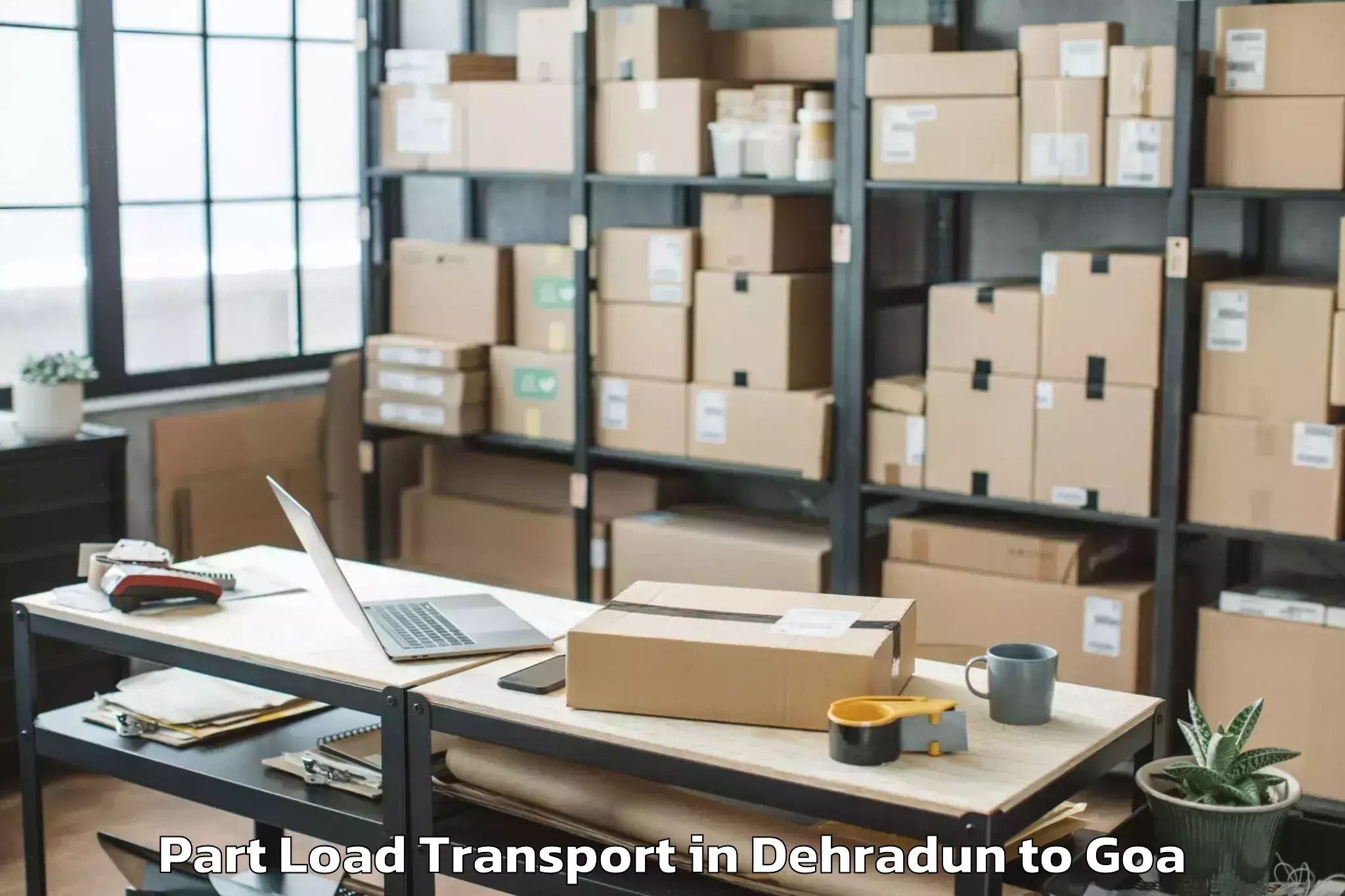 Hassle-Free Dehradun to Morjim Part Load Transport